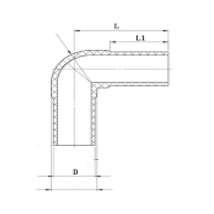 HDPE 90° loketní spojka na tupo